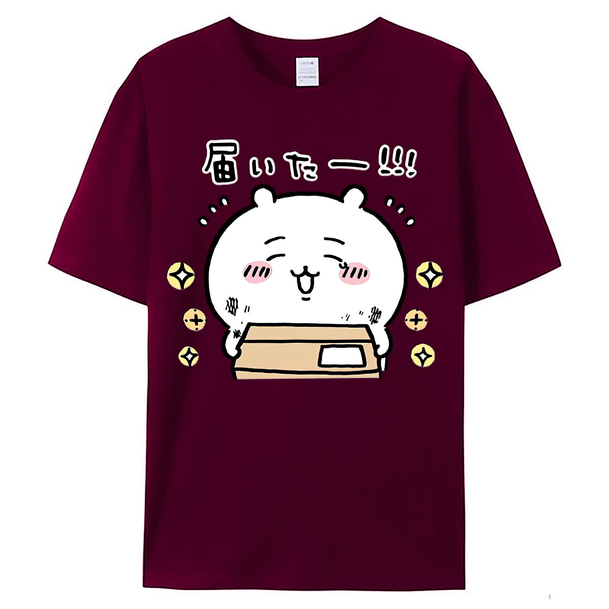 （画像用） ちいかわ ちいかわ Chii-kawa chiikawa レディースカジュアルプリントTシャツ（綿100％）